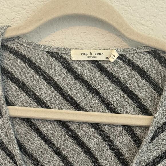 Rag & Bone Striped Hudson V-Neck Long Sleeve Top/Sweater Size XS MSRP $155 - Picture 2 of 6